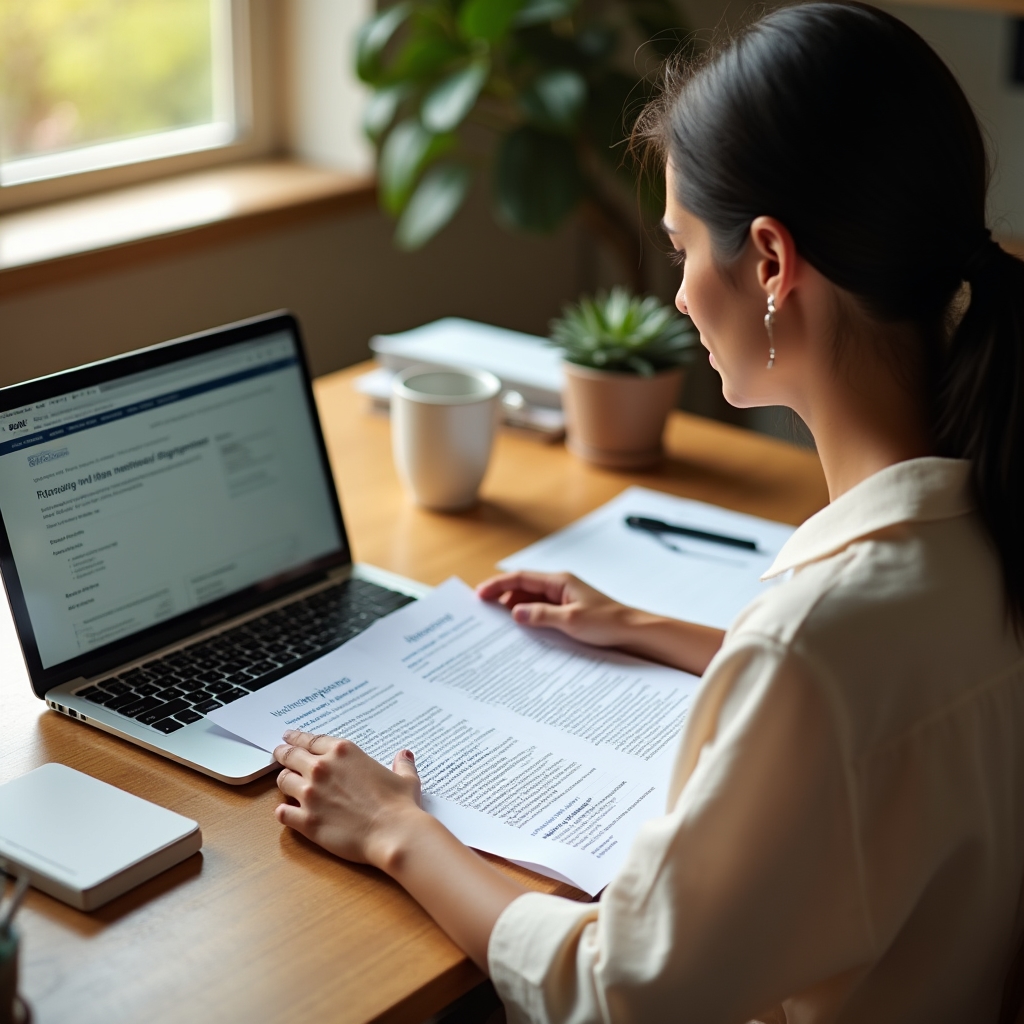 Regulatory documents on a clean desk